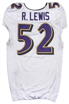 2010 Ray Lewis Game Used Baltimore Ravens Road Jersey Photo Matched To AFC Wild Card Game & AFC Divisional Game (Sports Investors Authentication & McGahee LOA)